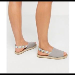 Toms Clara Espadrille Flat Sandal, 9.5